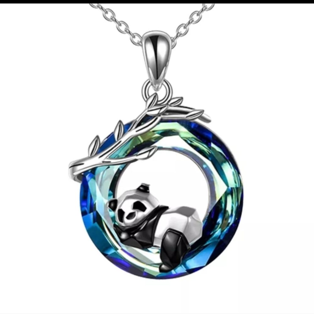 Silver‎ Panda Necklace